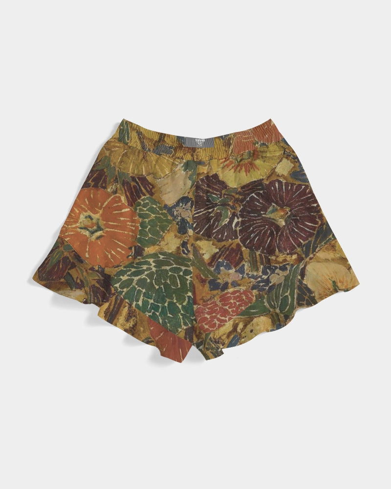 Autumn play Women's All-Over Print Ruffle Shorts