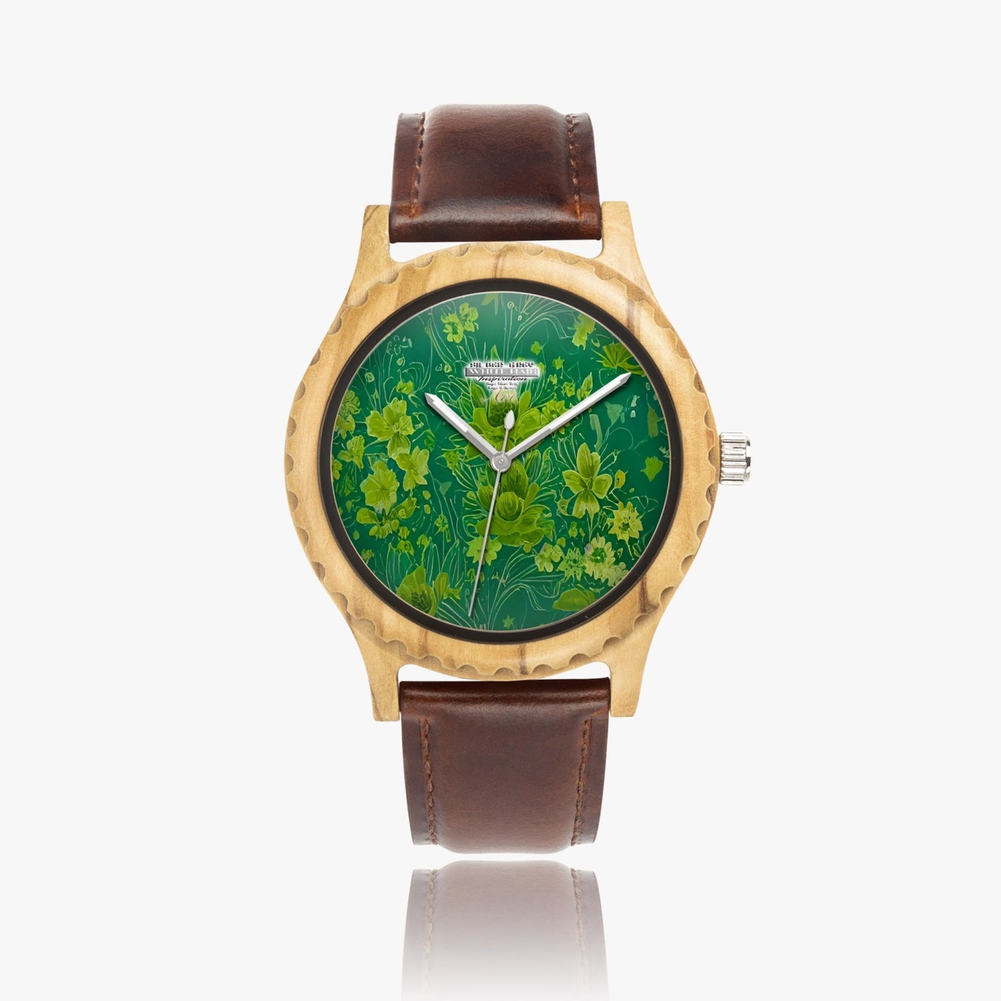 Italian Olive Lumber Wooden Watch - Leather Strap