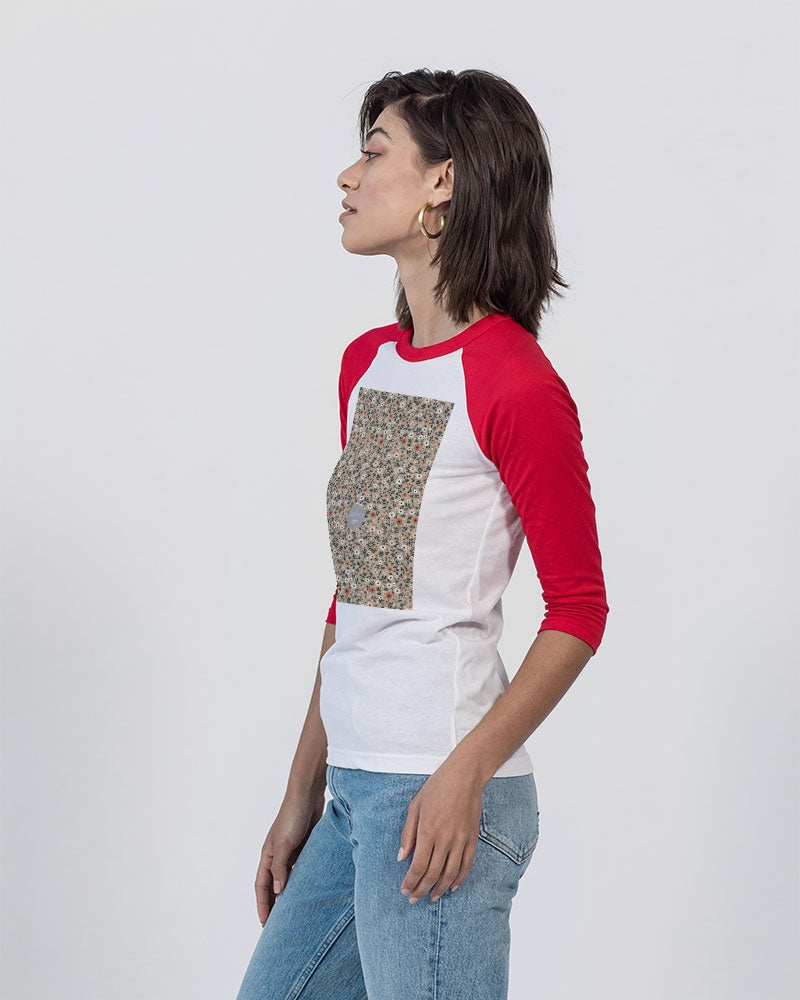 Busy and pretty Unisex Three-Quarter Sleeve Baseball Tee | Bella + Canvas