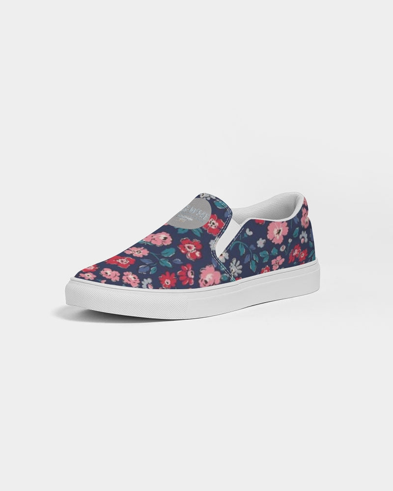 Midnight blue pretty glance.  Women's Slip-On Canvas Shoe