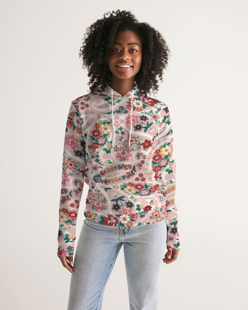 Pink abstract Pretty Sisters Women's All-Over Print Hoodie