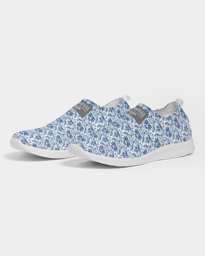 light blue Royal patten  Men's Slip-On Flyknit Shoe