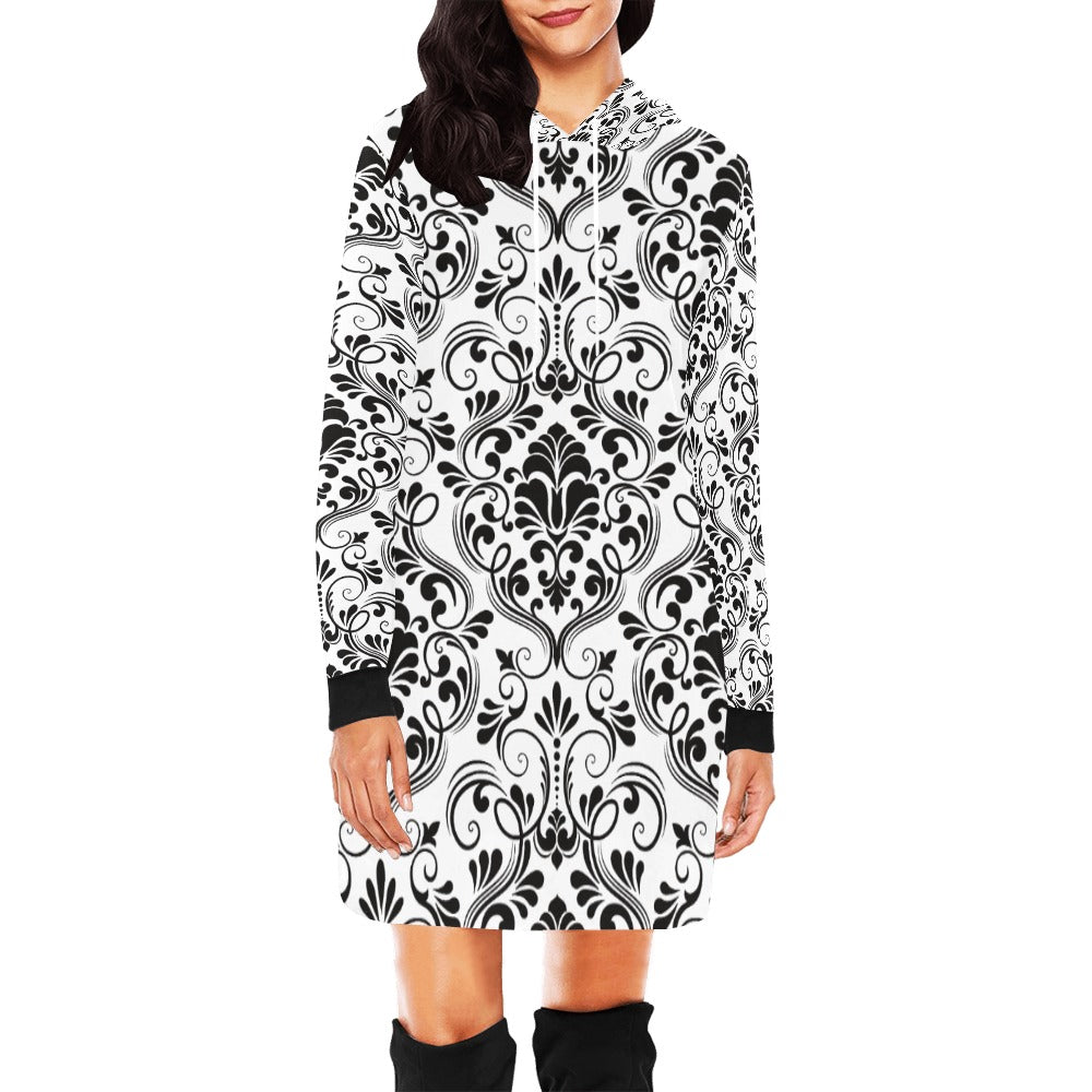 Women's All Over Print Hoodie Mini Dress (H27)