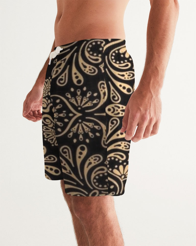 Man of Elegance Men's All-Over Print Swim Trunk