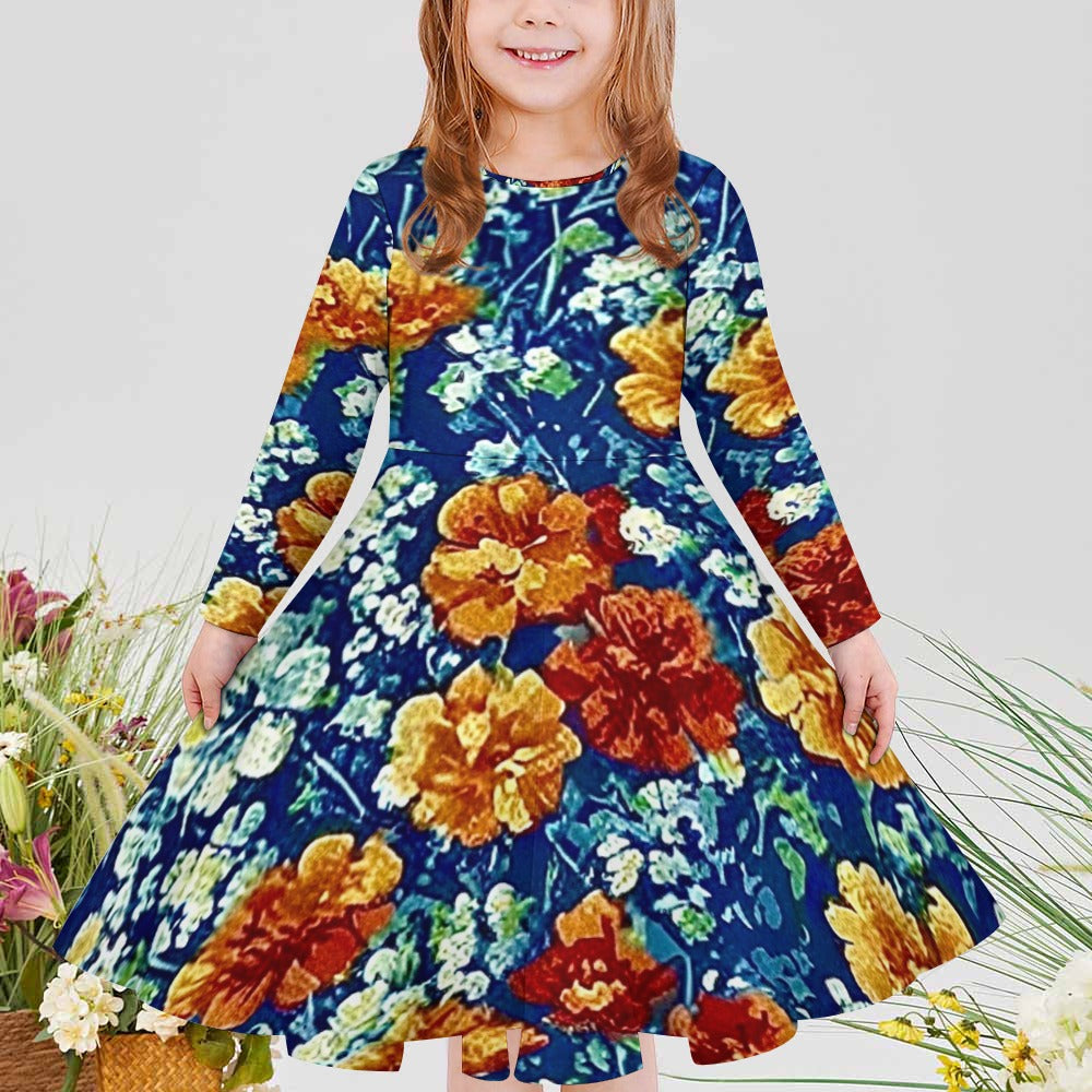 Girls' long sleeve dress