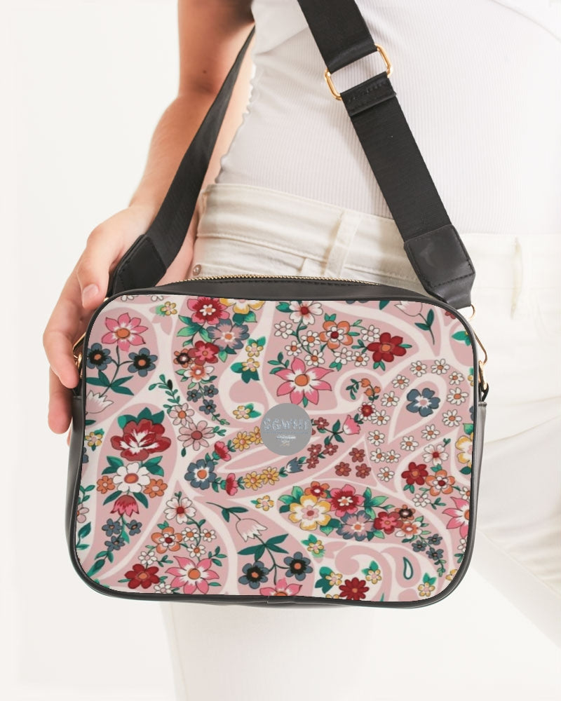 Pink abstract Pretty Sisters Crossbody Bag