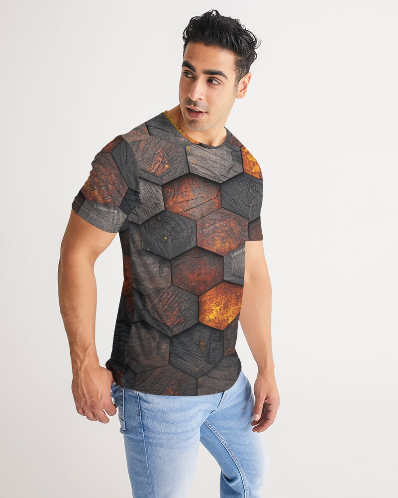 Cool stone hexagon patten 3D Men's All-Over Print Tee