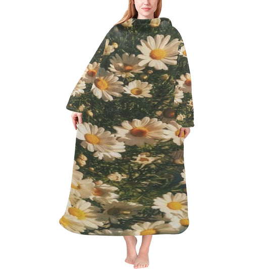 Blanket Robe with Sleeves for Adults