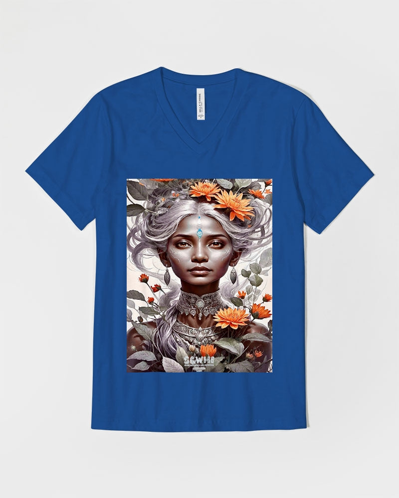 Blossom Indian Grey sister Unisex Jersey V-Neck Tee | Bella + Canvas