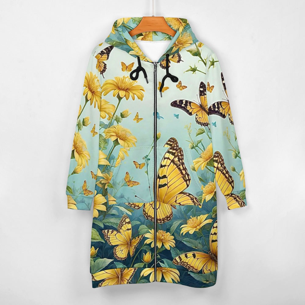 Women's full print long Hoodie