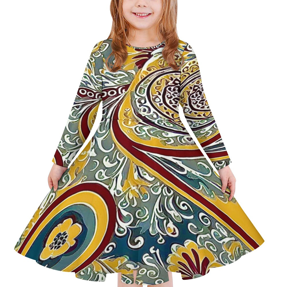 Girls' long sleeve dress