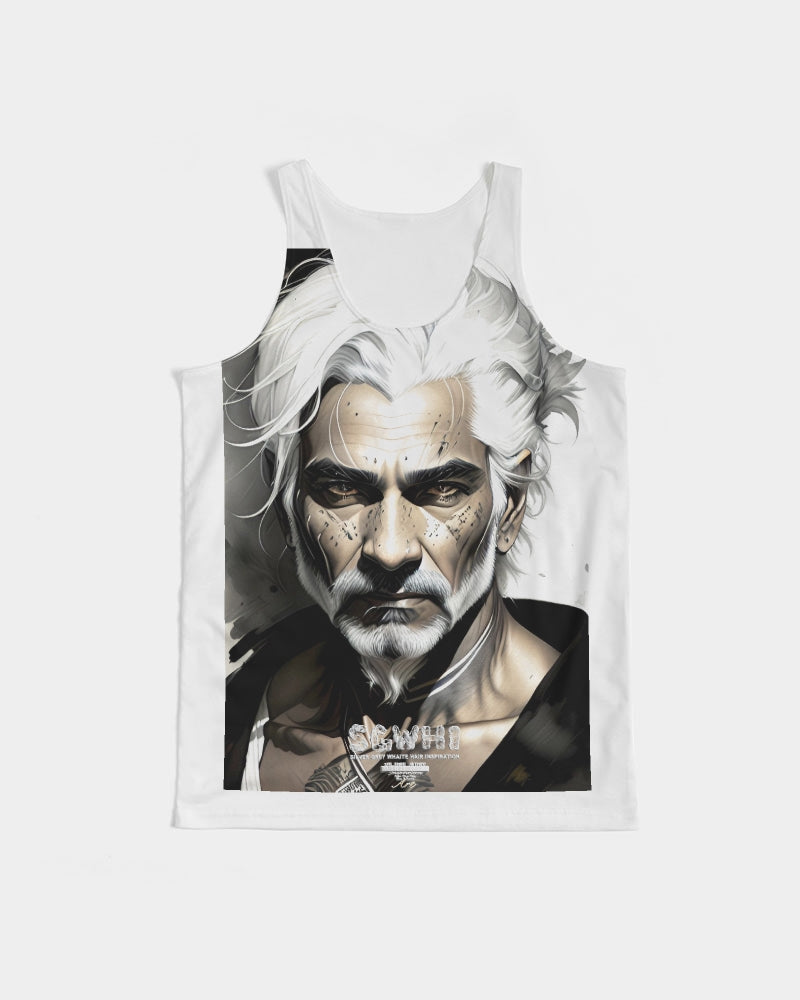 Handsome Silver grey Indian ink Portrait Men's All-Over Print Tank