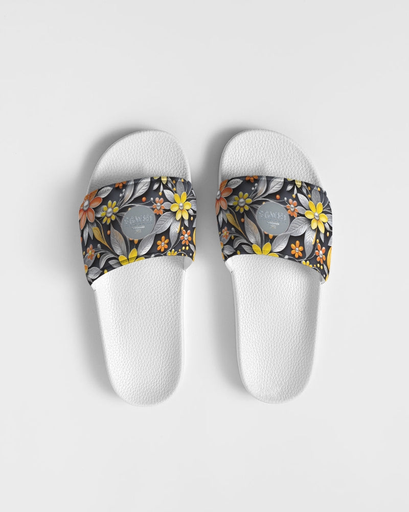 Sweet Silver Yellow Flower Grey Hair sister.[Part three] Women's Slide Sandal