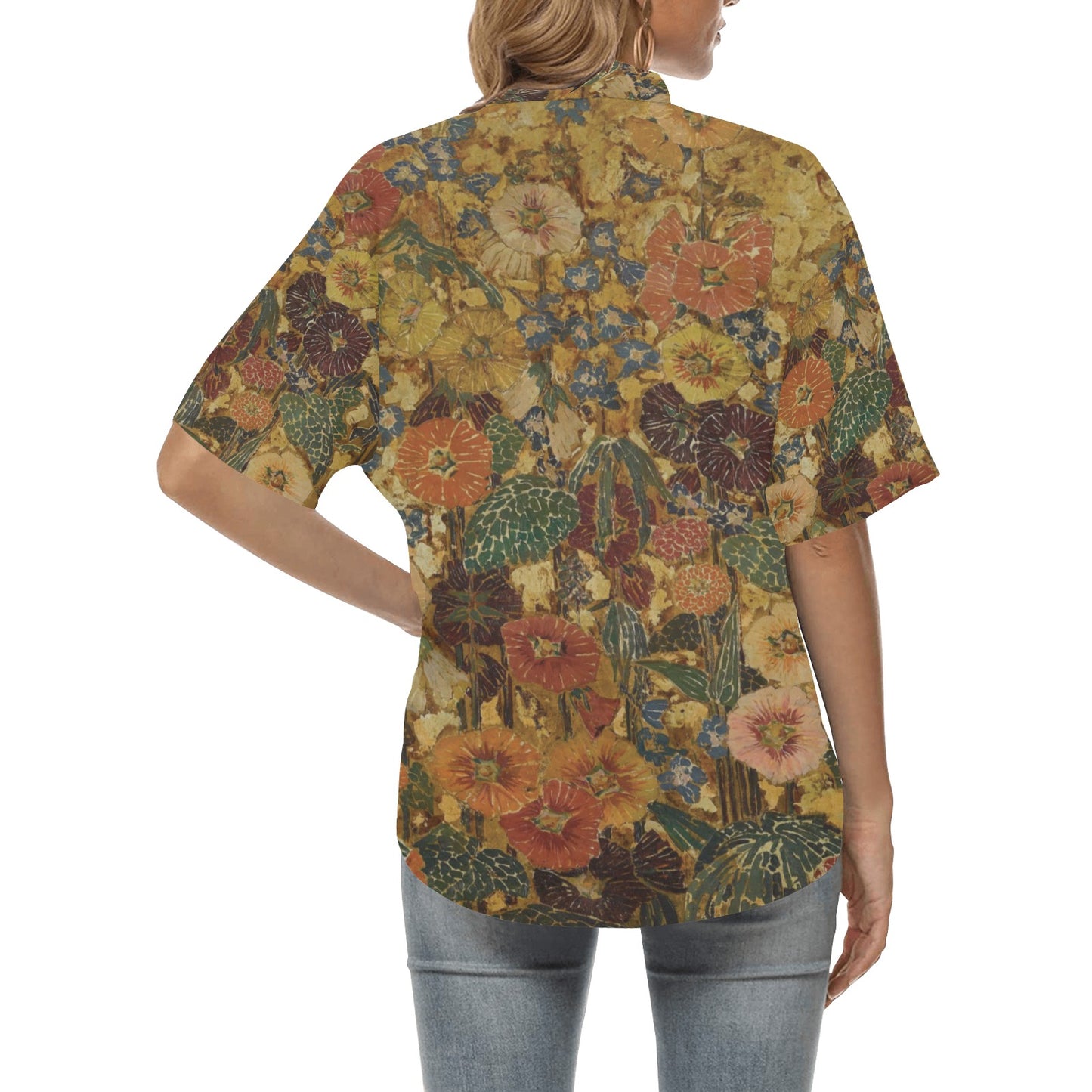 All Over Print Hawaiian Shirt for Women (T58)