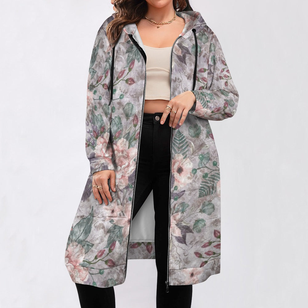 Women's full print long Hoodie