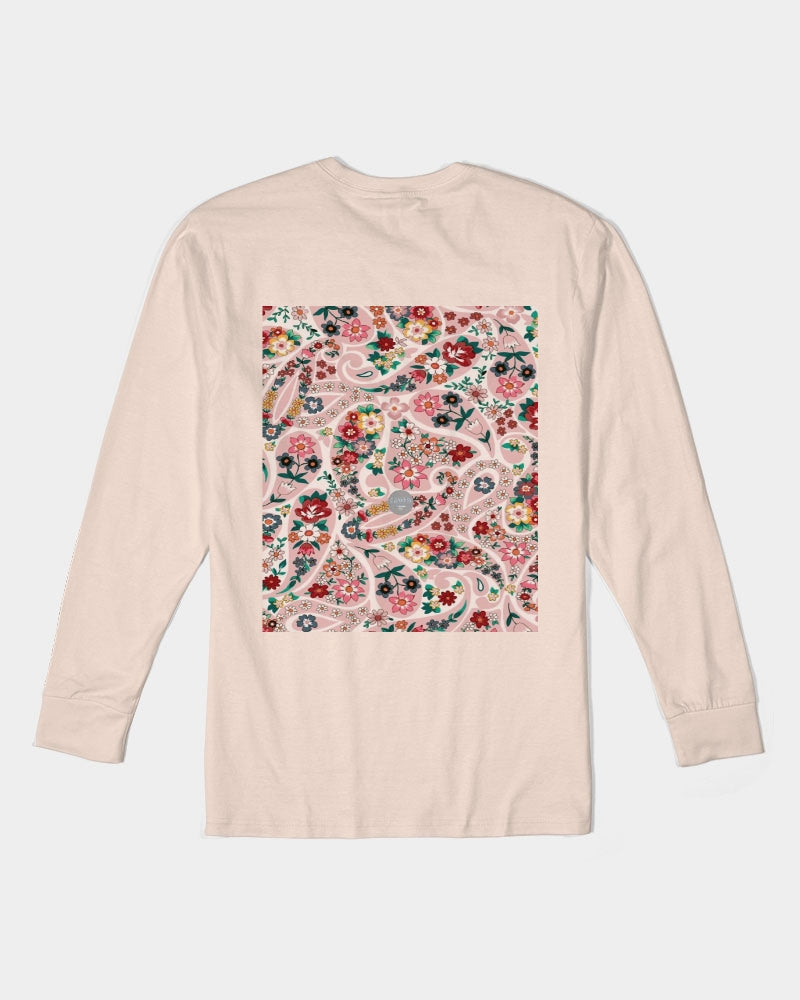 Pink abstract Pretty Sisters Unisex Long Sleeve Tee | Lane Seven