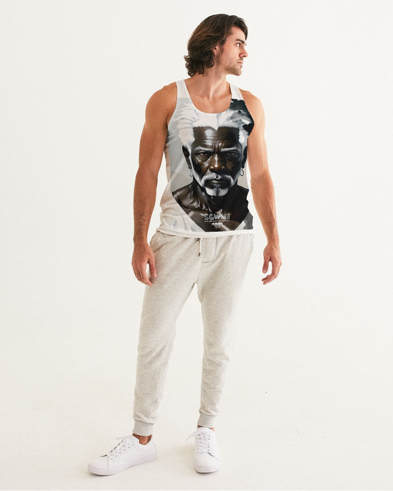 Black silver grey brother  Men's All-Over Print Tank