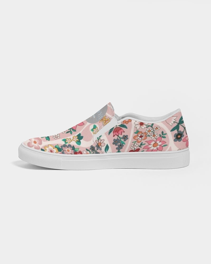 Pink abstract Pretty Sisters Women's Slip-On Canvas Shoe