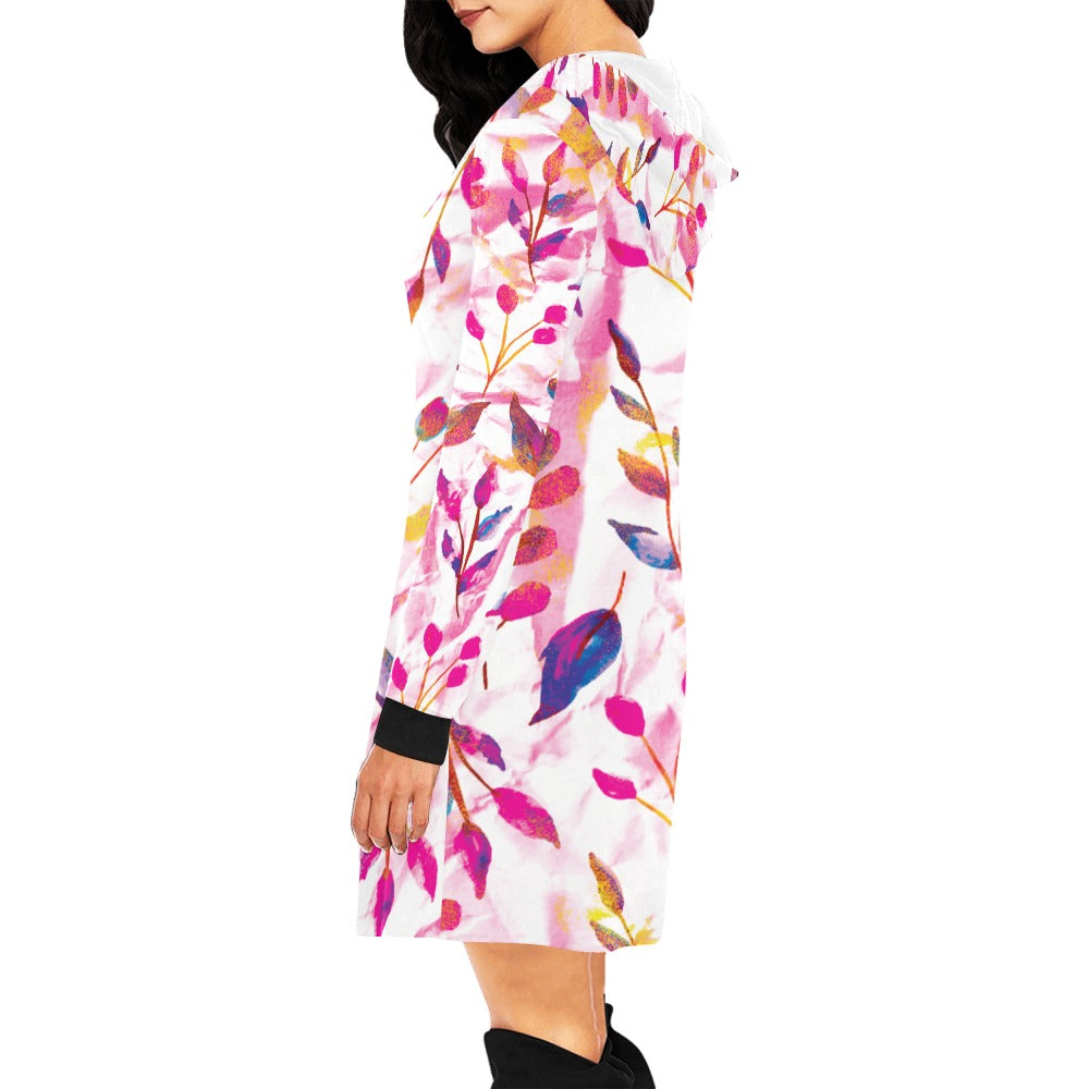 Women's All Over Print Hoodie Mini Dress (H27)