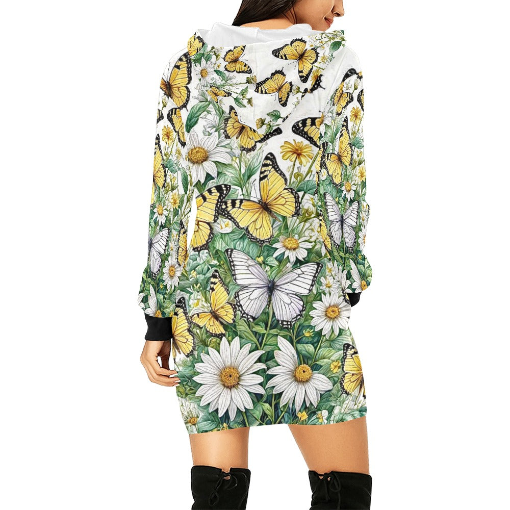 Women's All Over Print Hoodie Mini Dress (H27)