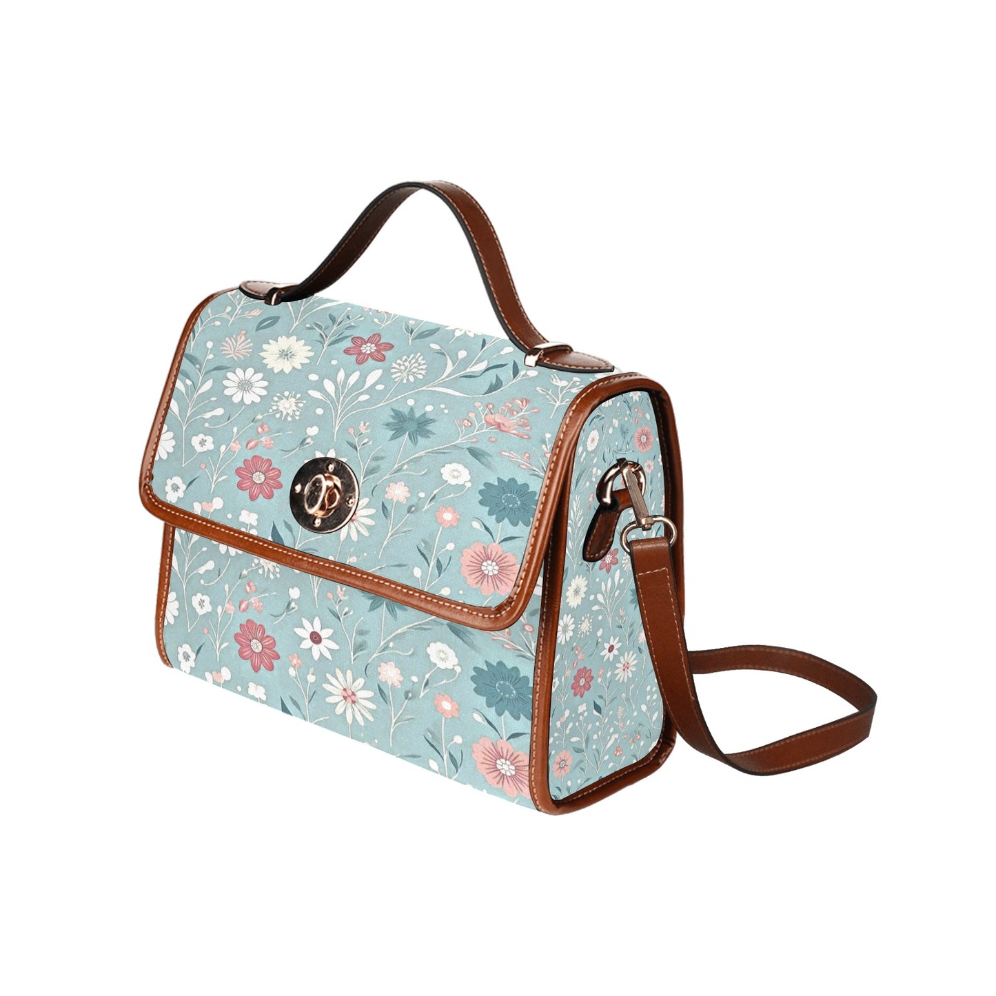 Waterproof Canvas Bag-Brown (All Over Print) (1641)