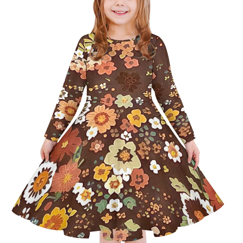 Girls' long sleeve dress