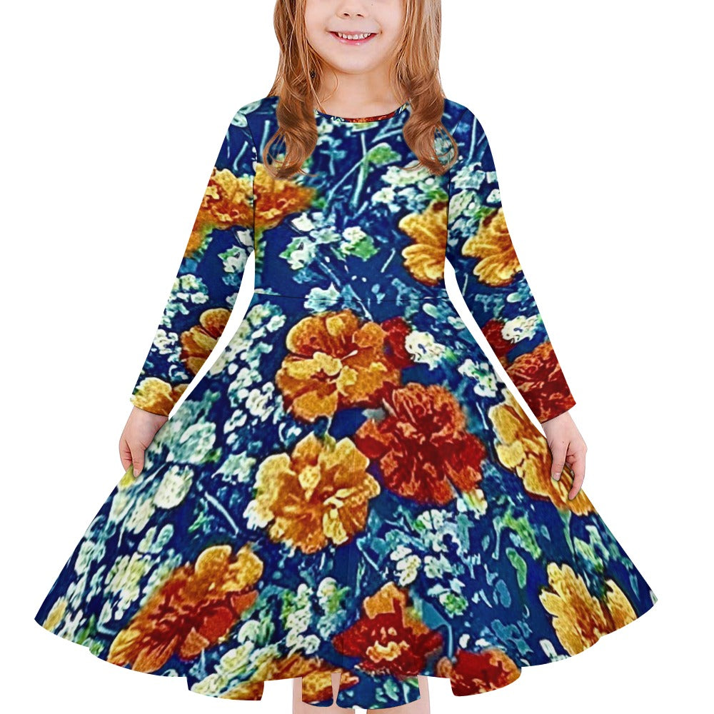 Girls' long sleeve dress