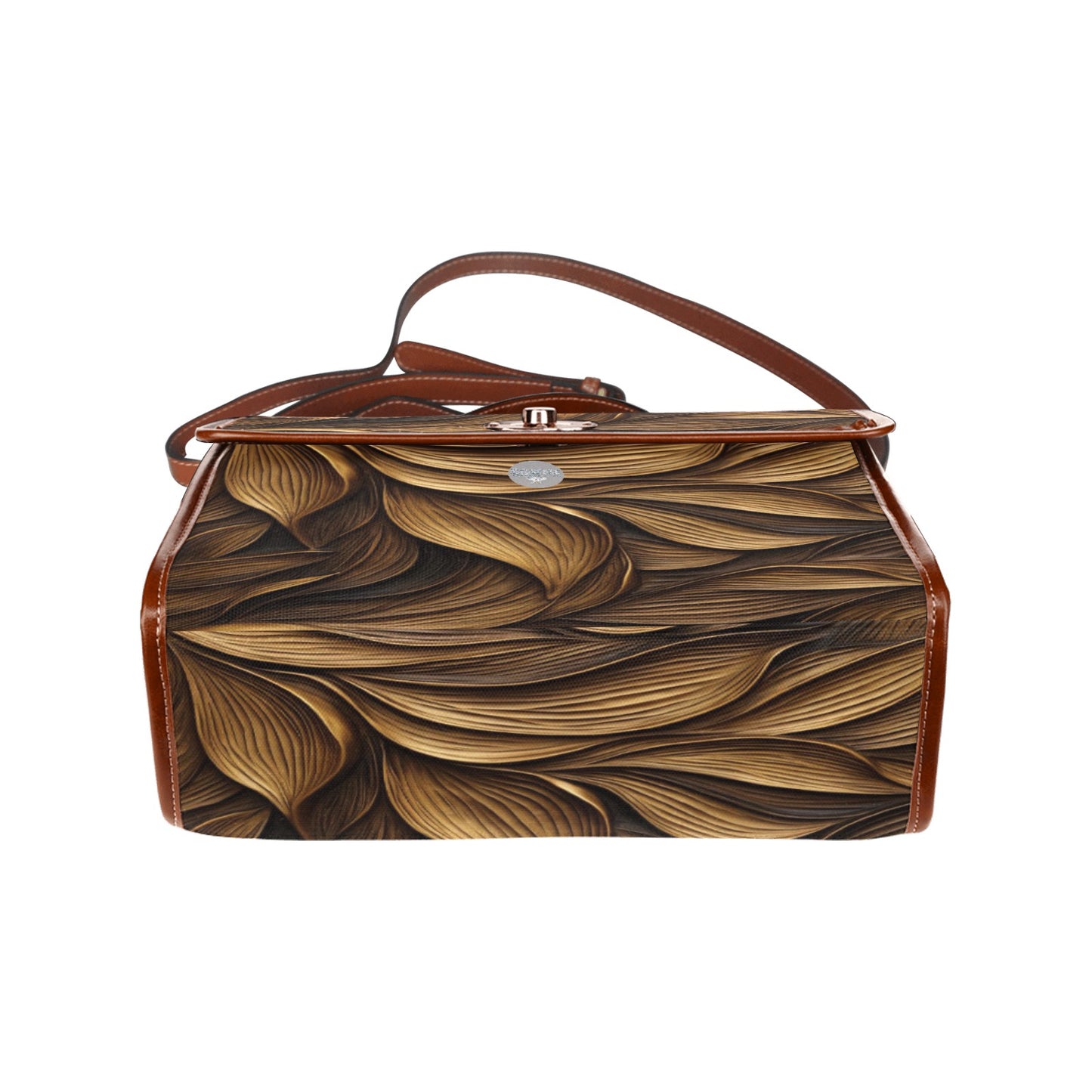 Waterproof Canvas Bag-Brown (All Over Print) (1641)