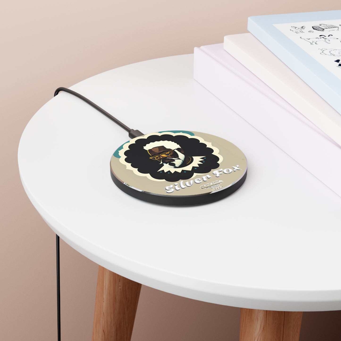 Black gentleman Silverfox Wireless Charger