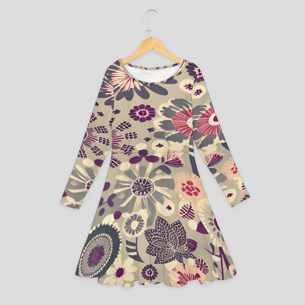 Girls' long sleeve dress