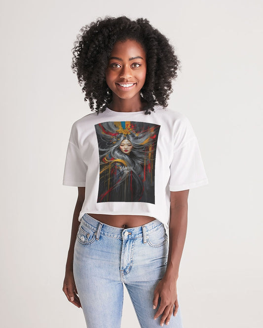 Asian collection [Part 1] Women's All-Over Print Lounge Cropped Tee