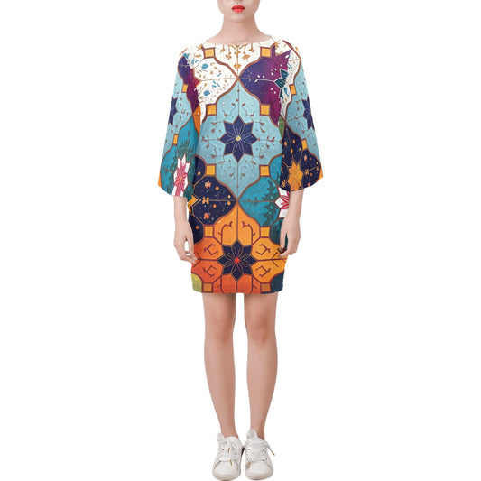 Women's Bell Sleeve Dress (Model D52)