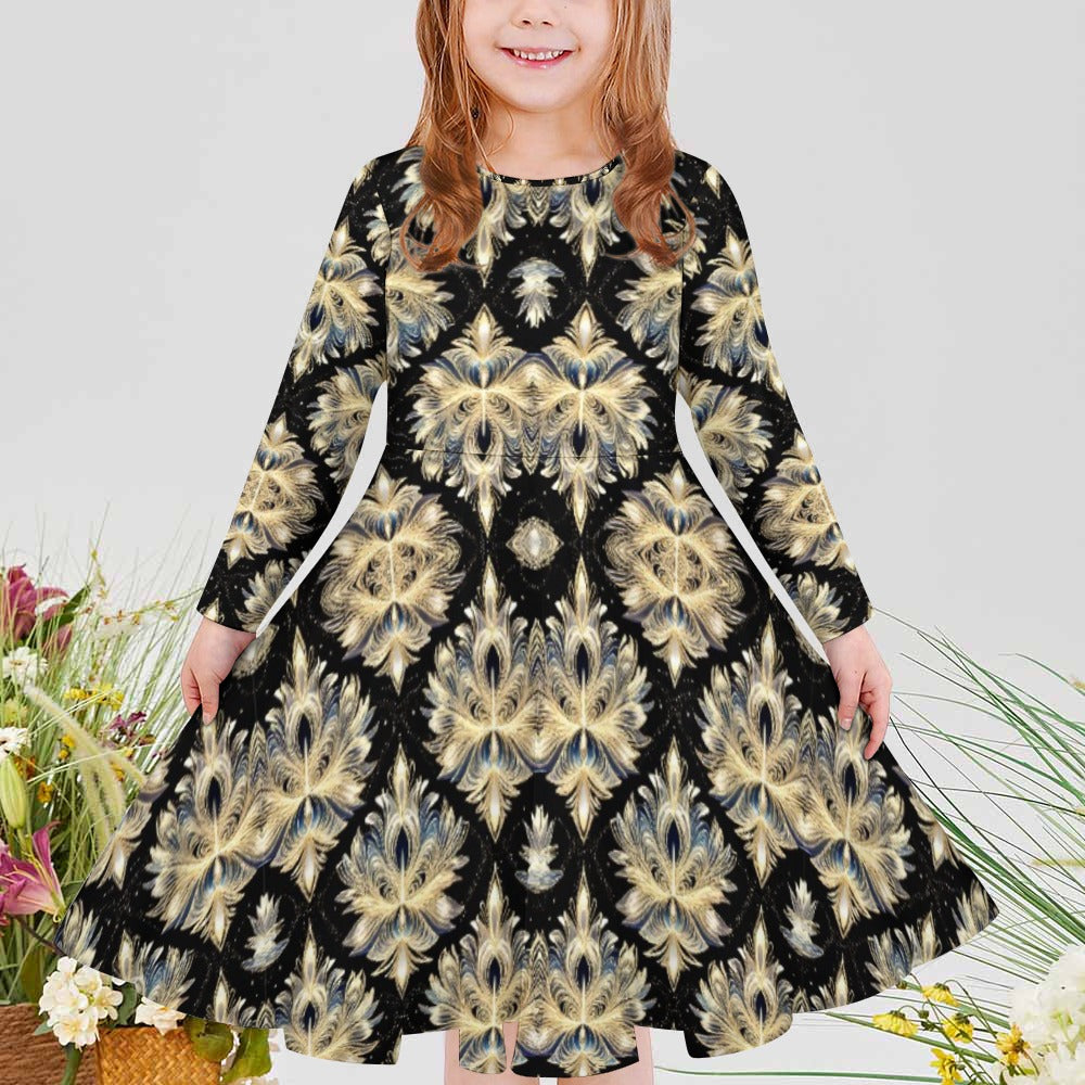 Girls' long sleeve dress