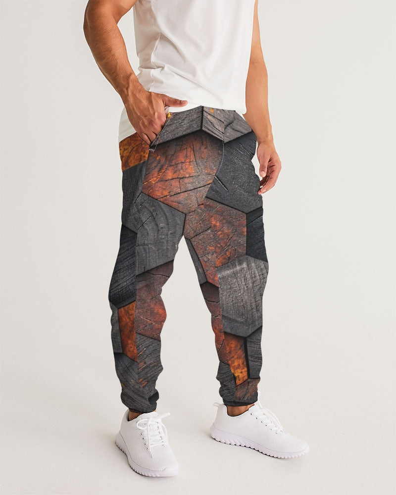 Cool stone hexagon patten 3D Men's All-Over Print Track Pants