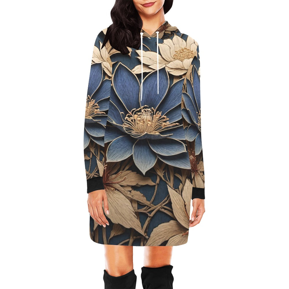 Women's All Over Print Hoodie Mini Dress (H27)