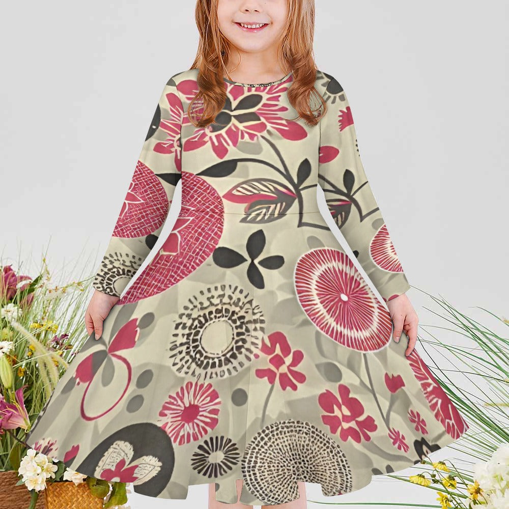 Girls' long sleeve dress