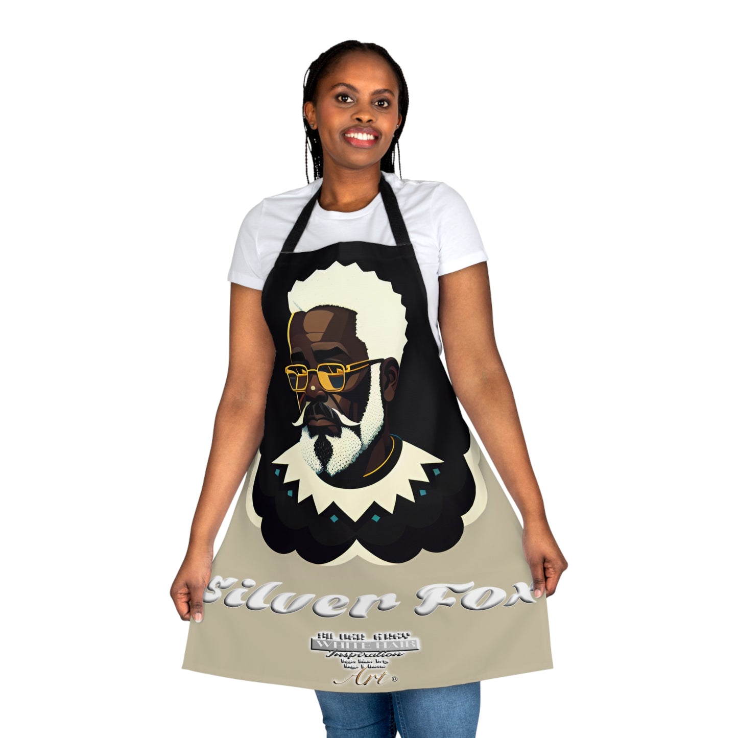 Black gentleman Silverfox Apron (AOP)