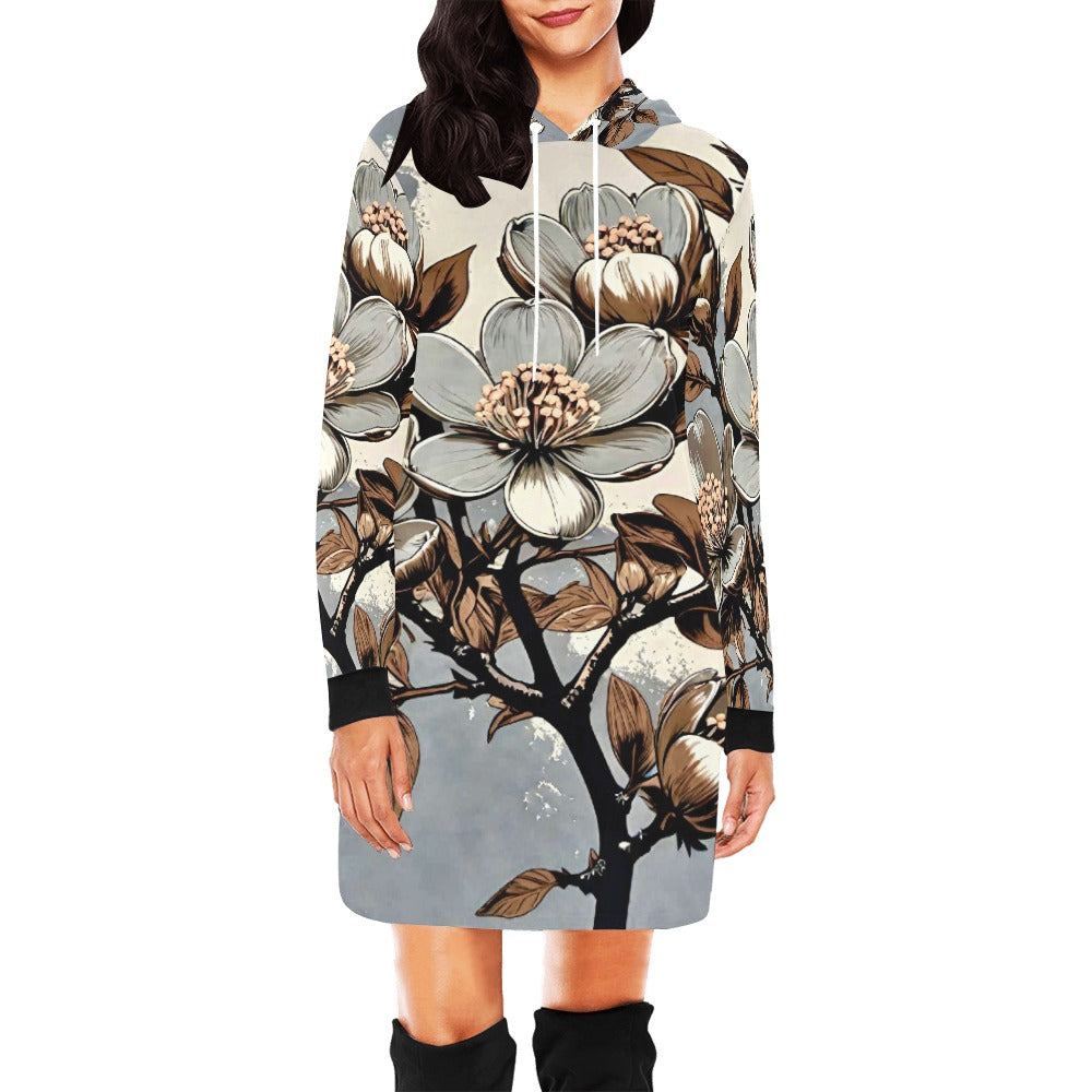 Women's All Over Print Hoodie Mini Dress (H27)