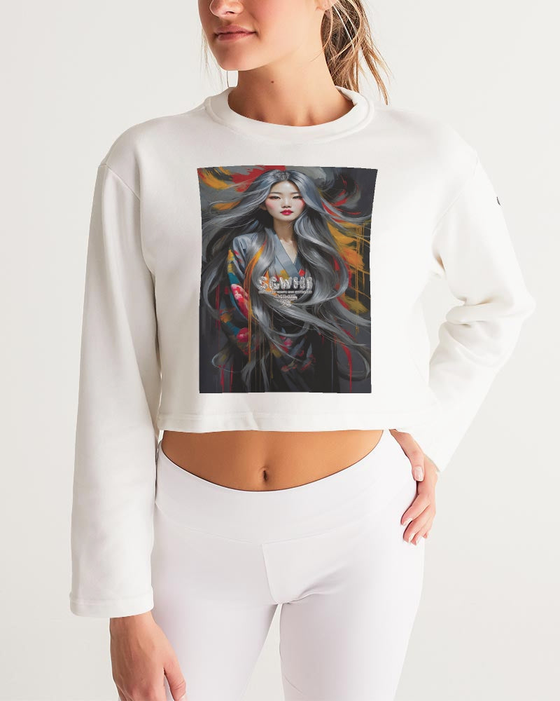 This is part three of a three part collection  Women's All-Over Print Cropped Sweatshirt