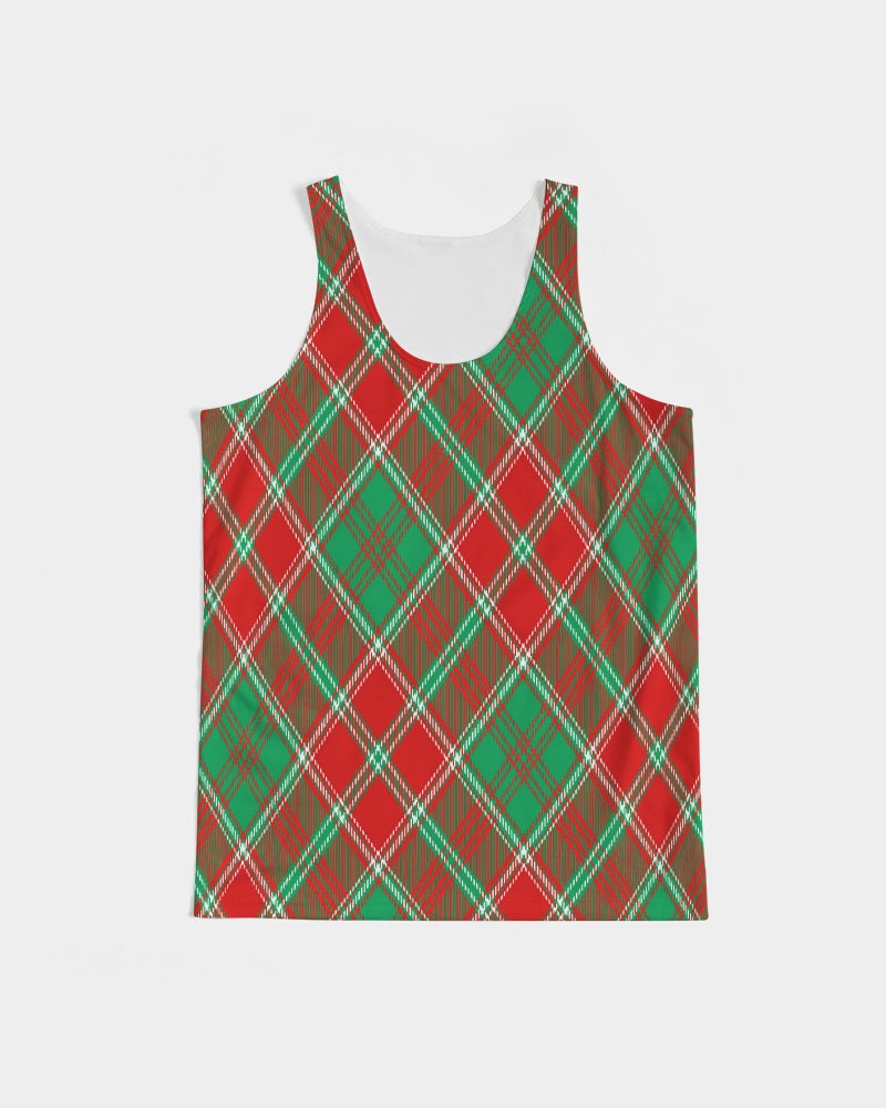 Red & Green cross pattern Men's All-Over Print Tank