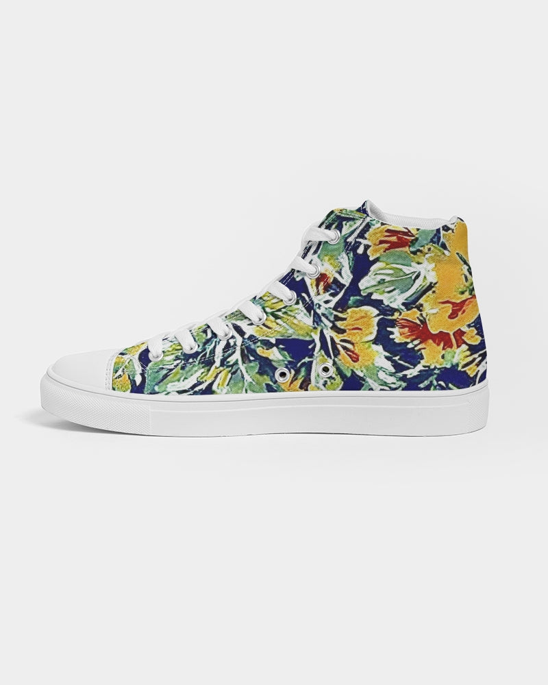 Painted floor design Women's Hightop Canvas Shoe