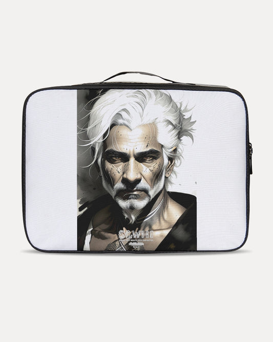 Handsome Silver grey Indian ink Portrait Jetsetter Travel Case