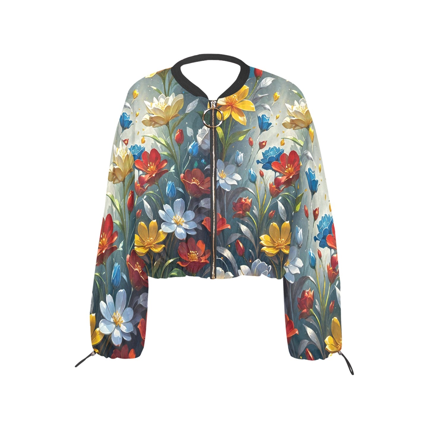 Women's Chiffon Cropped Jacket (Model H30)