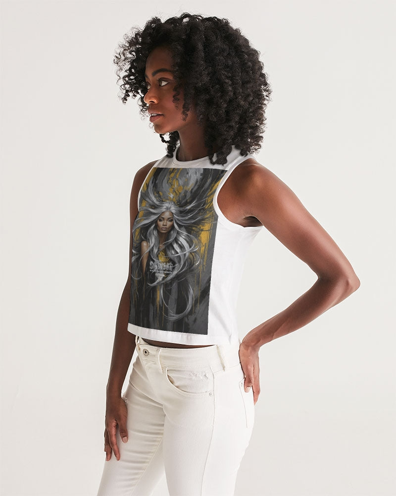 Black Sister Collection [Part 2 ] Women's All-Over Print Cropped Tank