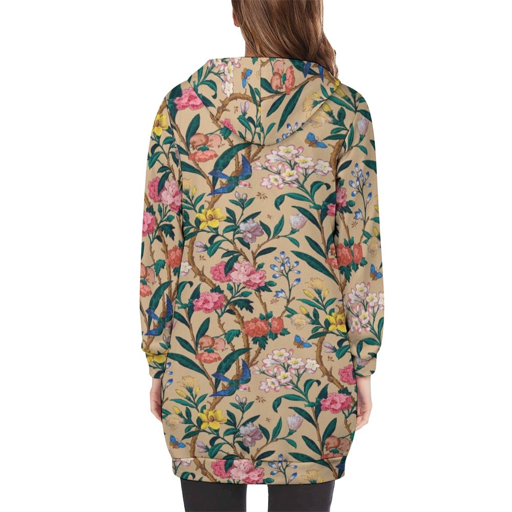 Women's full print long Hoodie