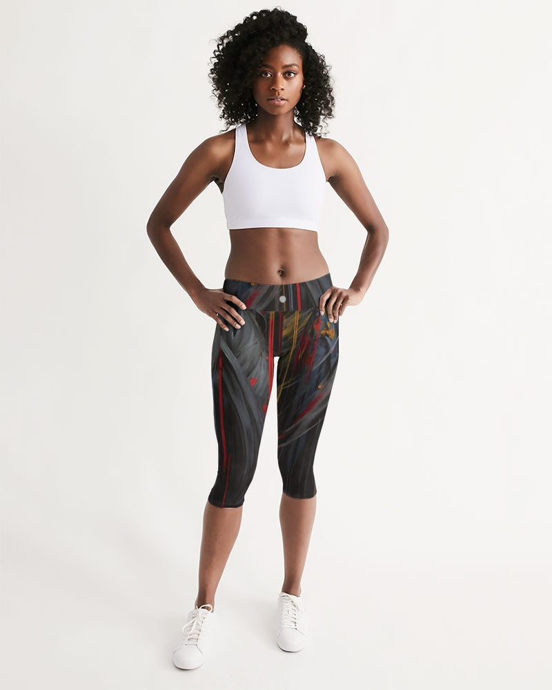 Asian collection [Part 1] Women's All-Over Print Mid-Rise Capri