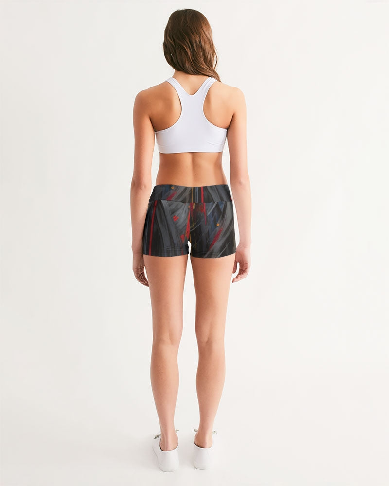 Asian collection [Part 1] Women's All-Over Print Mid-Rise Yoga Shorts