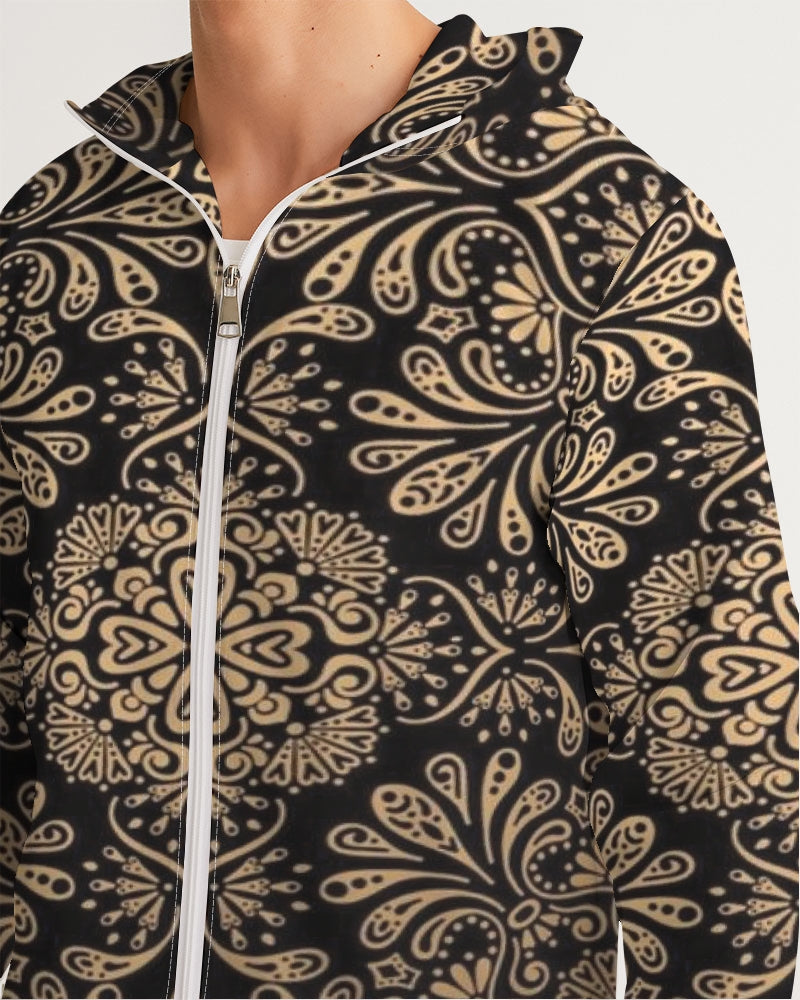 Man of Elegance Men's All-Over Print Windbreaker