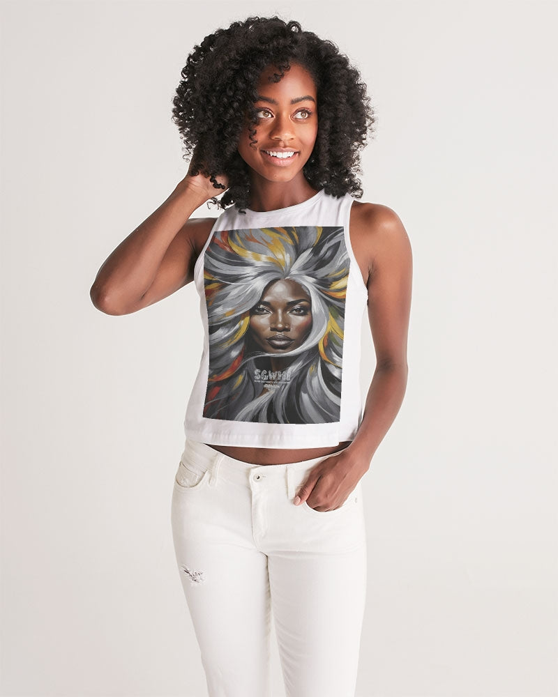 Black Sister Collection [Part 1 ] Women's All-Over Print Cropped Tank