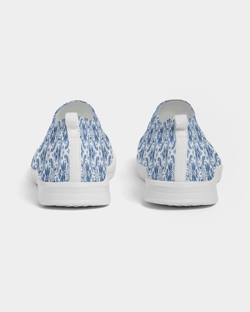 light blue Royal patten  Men's Slip-On Flyknit Shoe